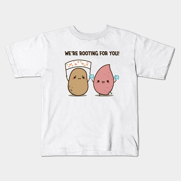 We are rooting for you Kids T-Shirt by clgtart